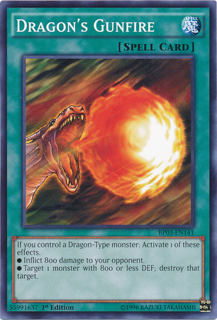 Dragon's Gunfire [BP03-EN141] Common | Gam3 Escape