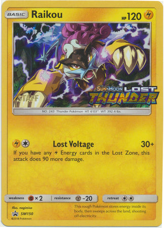 Raikou (SM150) (Staff Prerelease Promo) [Sun & Moon: Black Star Promos] | Gam3 Escape