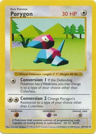 Porygon (39/102) [Base Set Shadowless Unlimited] | Gam3 Escape