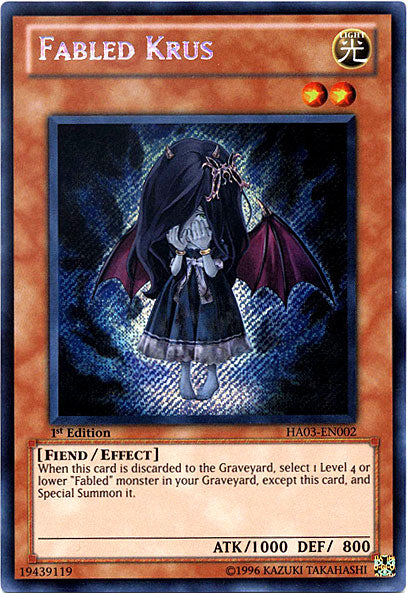 Fabled Krus [HA03-EN002] Secret Rare | Gam3 Escape