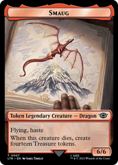 Smaug // Food (0023) Double-Sided Token (Surge Foil) [The Lord of the Rings: Tales of Middle-Earth Tokens] | Gam3 Escape