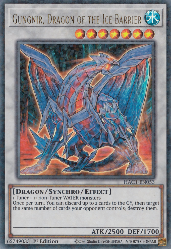 Gungnir, Dragon of the Ice Barrier (Duel Terminal) [HAC1-EN053] Parallel Rare | Gam3 Escape