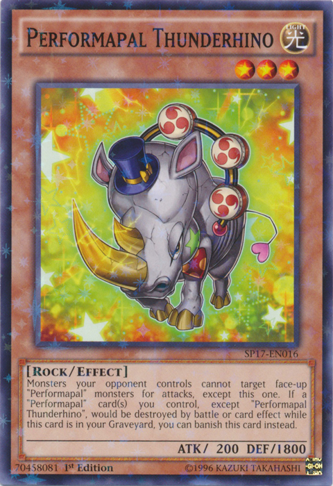 Performapal Thunderhino (Starfoil) [SP17-EN016] Starfoil Rare | Gam3 Escape