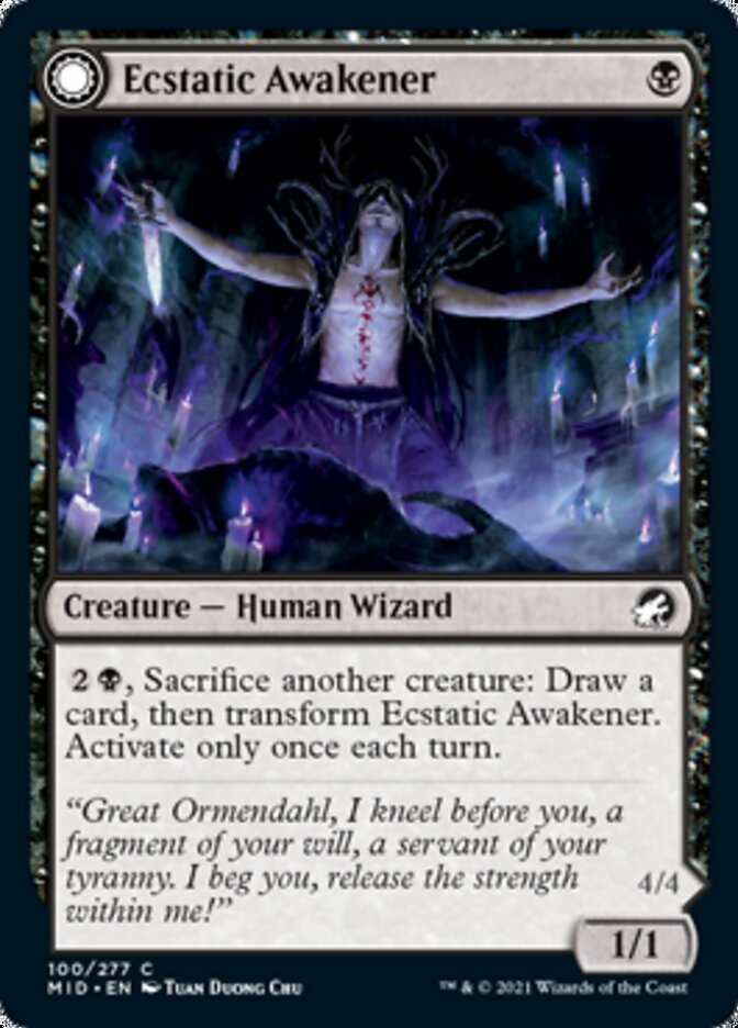 Ecstatic Awakener // Awoken Demon [Innistrad: Midnight Hunt] | Gam3 Escape