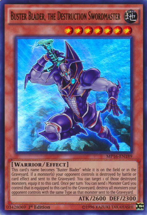 Buster Blader, the Destruction Swordmaster [MP16-EN189] Ultra Rare | Gam3 Escape