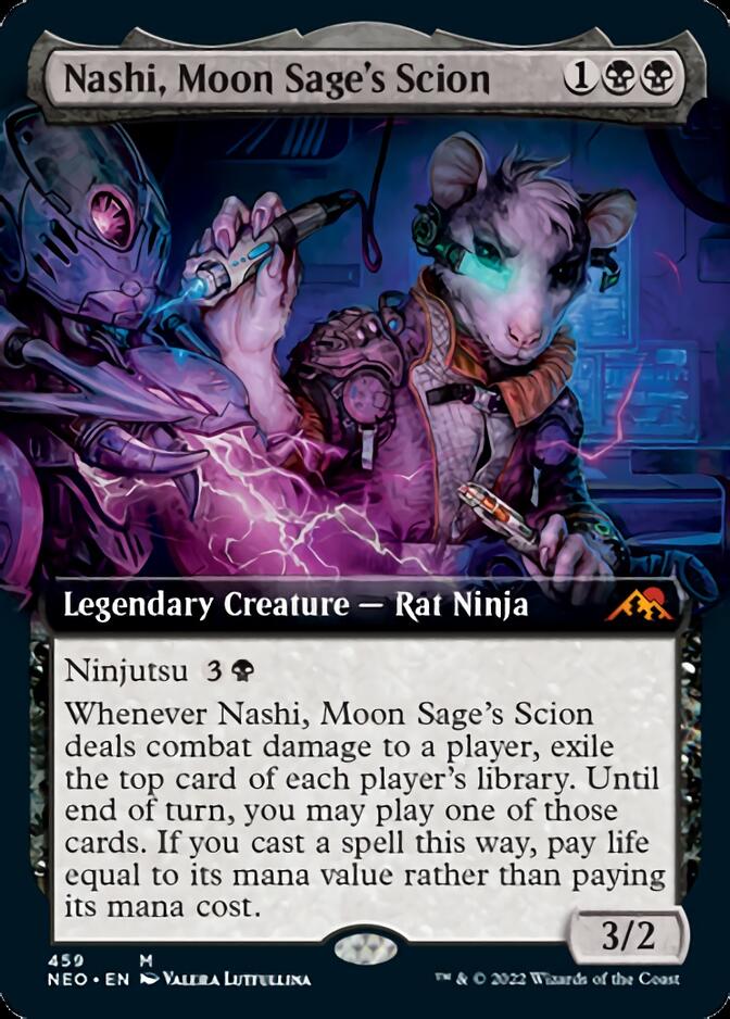 Nashi, Moon Sage's Scion (Extended Art) [Kamigawa: Neon Dynasty] | Gam3 Escape