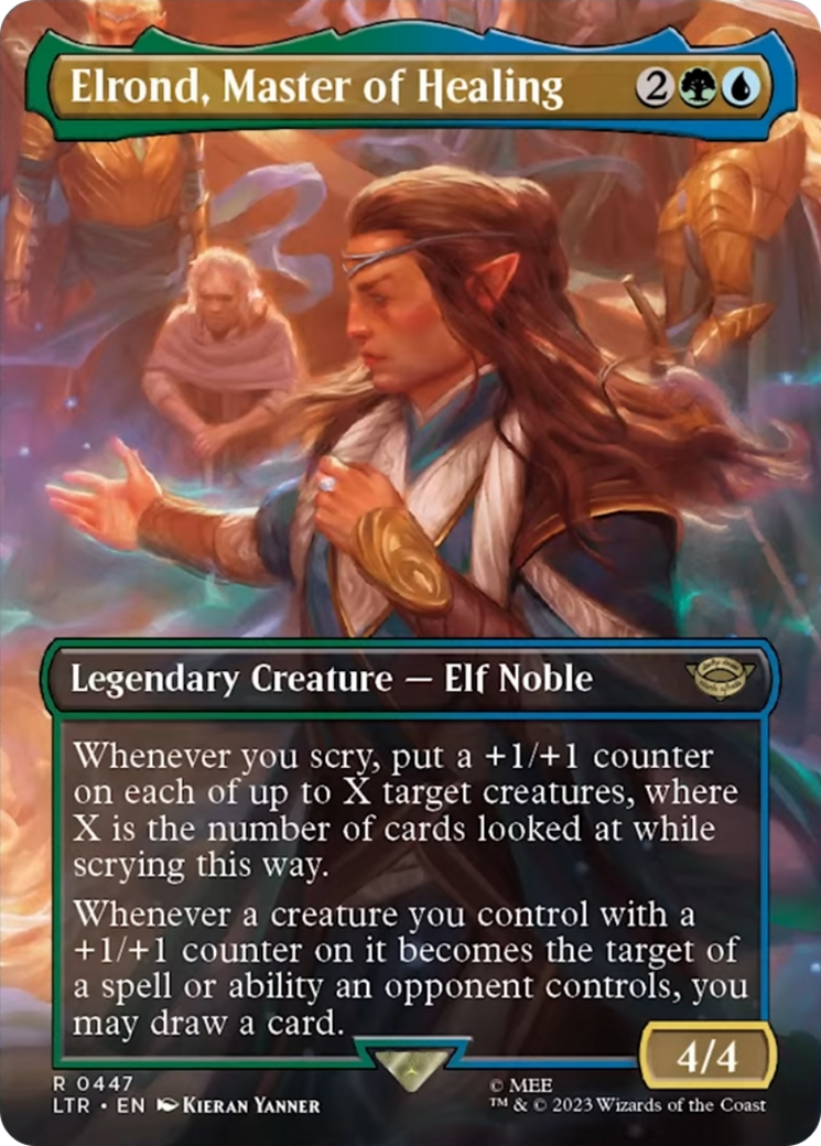 Elrond, Master of Healing (Borderless Alternate Art) [The Lord of the Rings: Tales of Middle-Earth] | Gam3 Escape