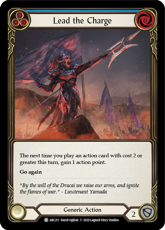 Lead the Charge (Blue) [ARC211] Unlimited Rainbow Foil | Gam3 Escape