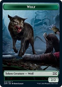 Wolf // Golem Double-sided Token [Double Masters Tokens] | Gam3 Escape