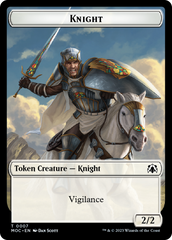 Knight (7) // Spirit (14) Double-Sided Token [March of the Machine Commander Tokens] | Gam3 Escape