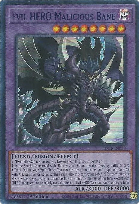 Evil HERO Malicious Bane (Blue) [LDS3-EN033] Ultra Rare | Gam3 Escape