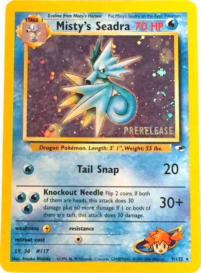 Misty's Seadra (9/132) (Prerelease Promo) [Gym Heroes Unlimited] | Gam3 Escape
