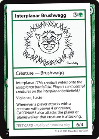 Interplanar Brushwagg (2021 Edition) [Mystery Booster Playtest Cards] | Gam3 Escape
