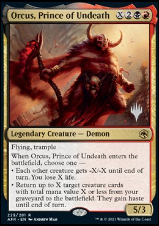 Orcus, Prince of Undeath (Promo Pack) [Dungeons & Dragons: Adventures in the Forgotten Realms Promos] | Gam3 Escape