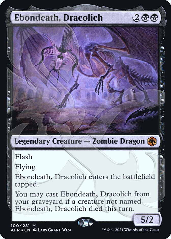 Ebondeath, Dracolich (Ampersand Promo) [Dungeons & Dragons: Adventures in the Forgotten Realms Promos] | Gam3 Escape