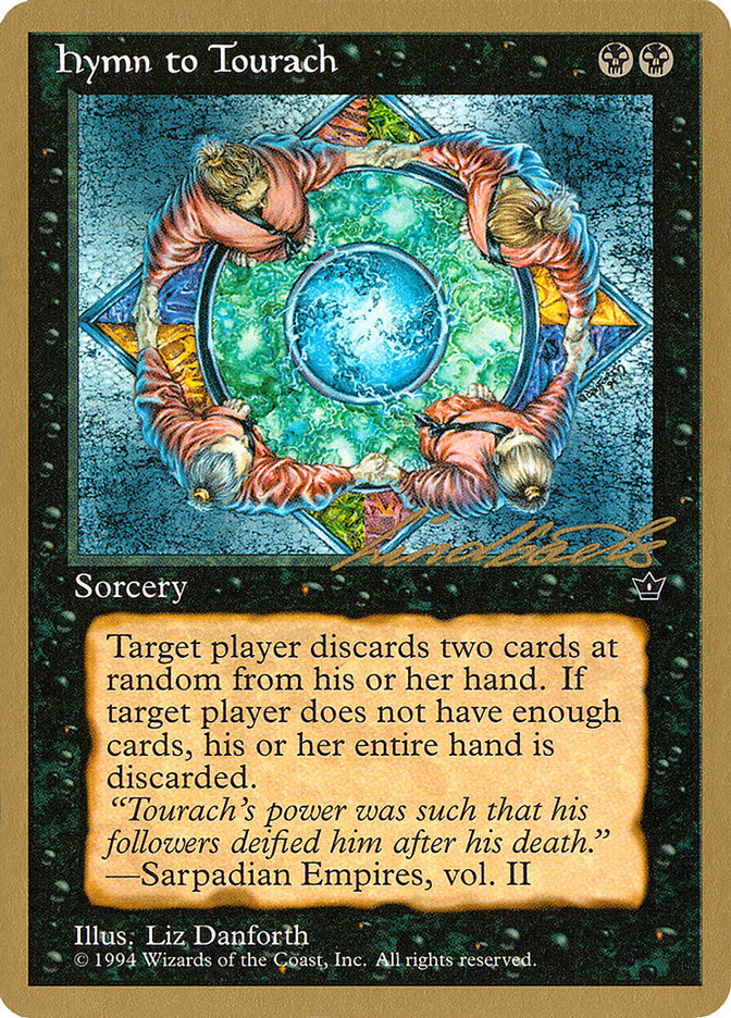 Hymn to Tourach (Circle) (Leon Lindback) [Pro Tour Collector Set] | Gam3 Escape