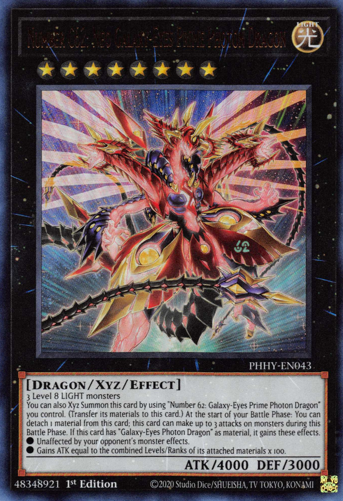 Number C62: Neo Galaxy-Eyes Prime Photon Dragon [PHHY-EN043] Ultra Rare | Gam3 Escape