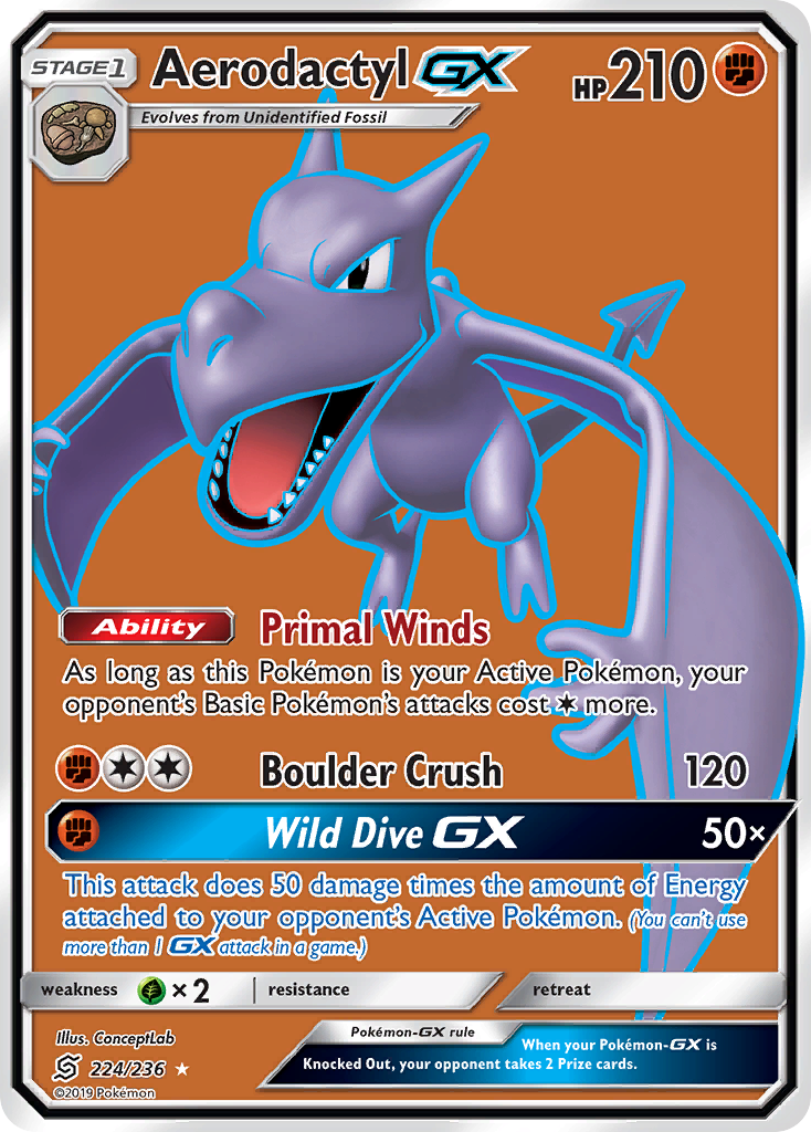 Aerodactyl GX (224/236) [Sun & Moon: Unified Minds] | Gam3 Escape