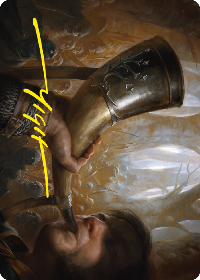 Horn of Gondor Art Card (Gold-Stamped Signature) [The Lord of the Rings: Tales of Middle-earth Art Series] | Gam3 Escape