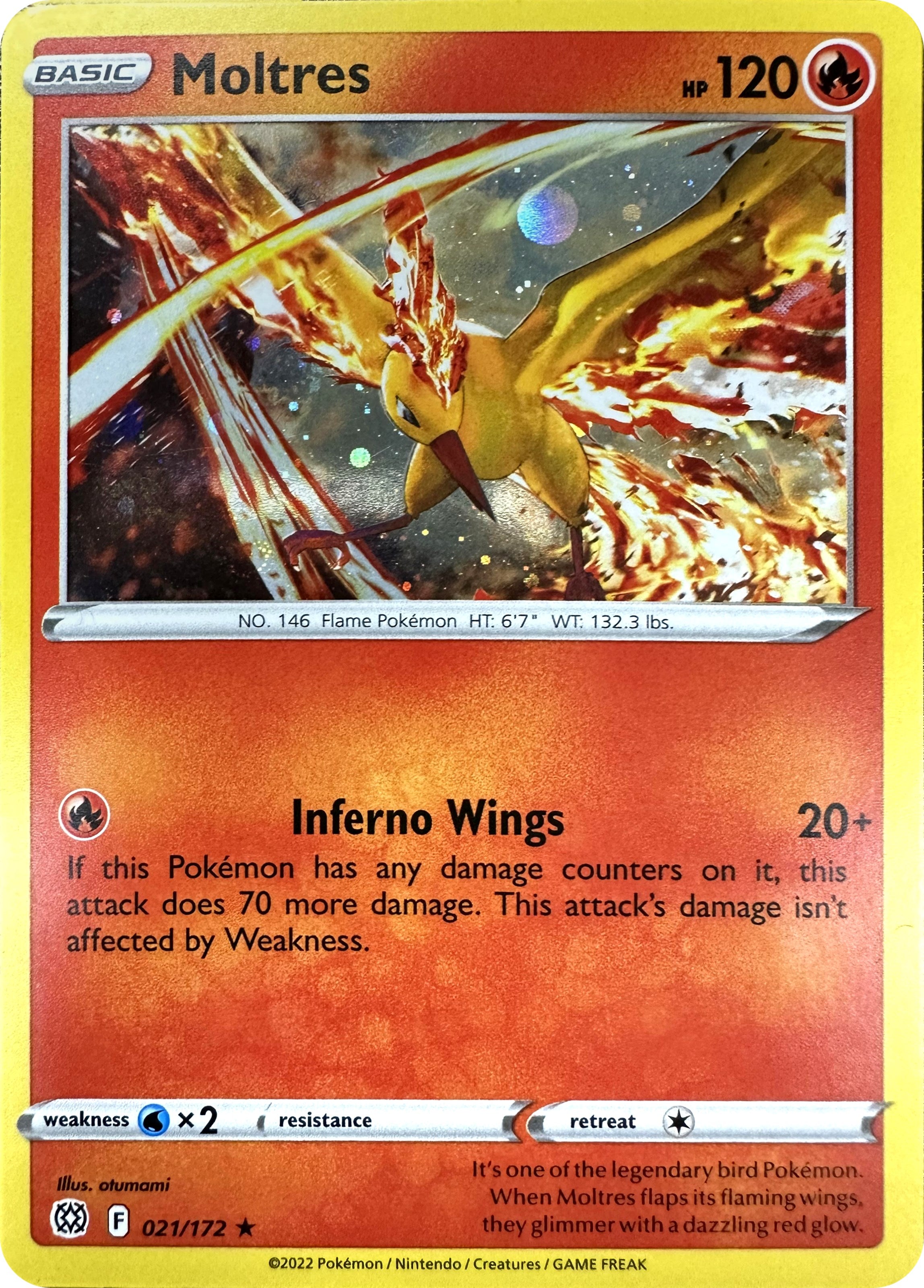 Moltres (021/172) (Cosmos Holo) [Sword & Shield: Brilliant Stars] | Gam3 Escape