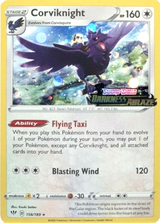 Corviknight (156/189) (Cosmos Holo) [Sword & Shield: Darkness Ablaze] | Gam3 Escape