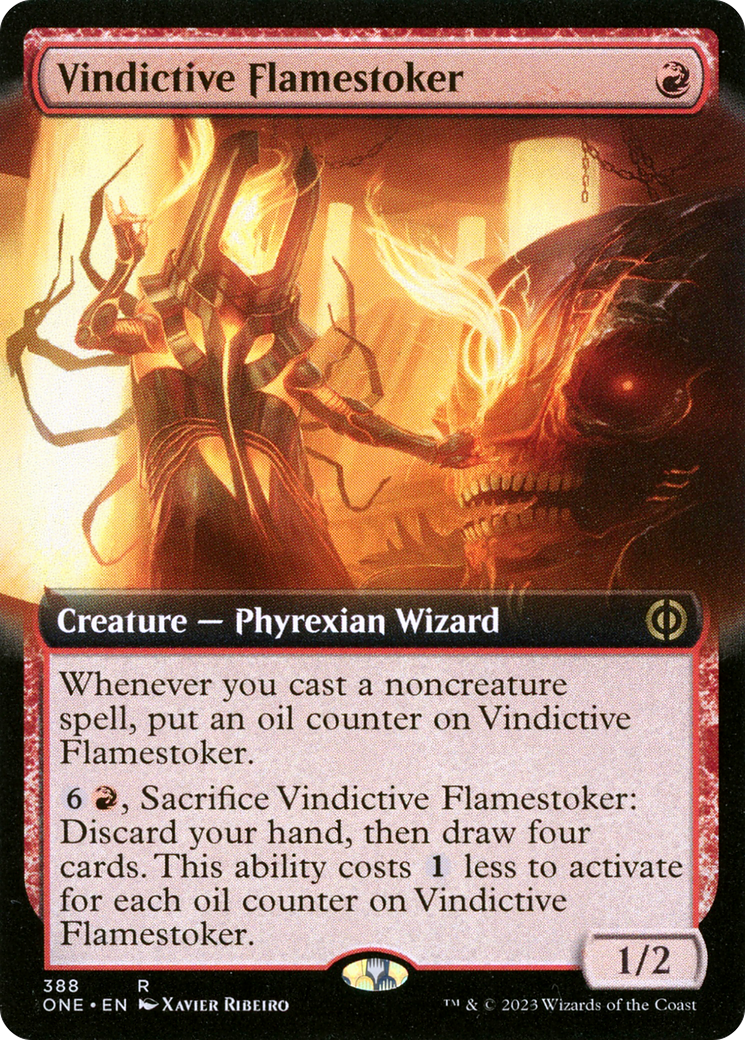 Vindictive Flamestoker (Extended Art) [Phyrexia: All Will Be One] | Gam3 Escape