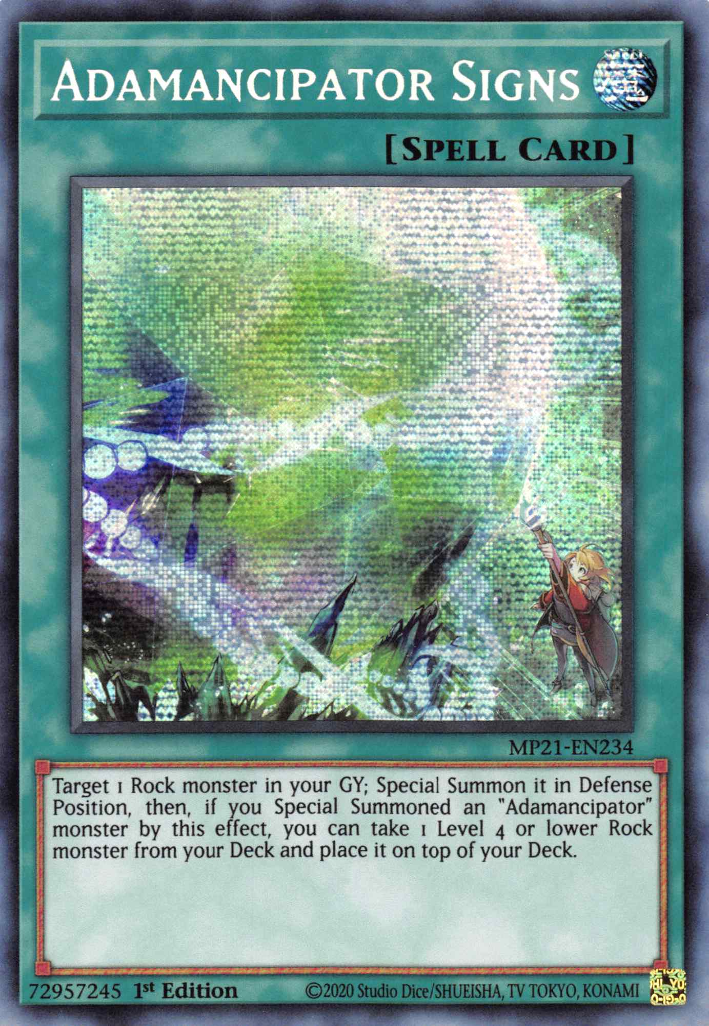 Adamancipator Signs [MP21-EN234] Prismatic Secret Rare | Gam3 Escape