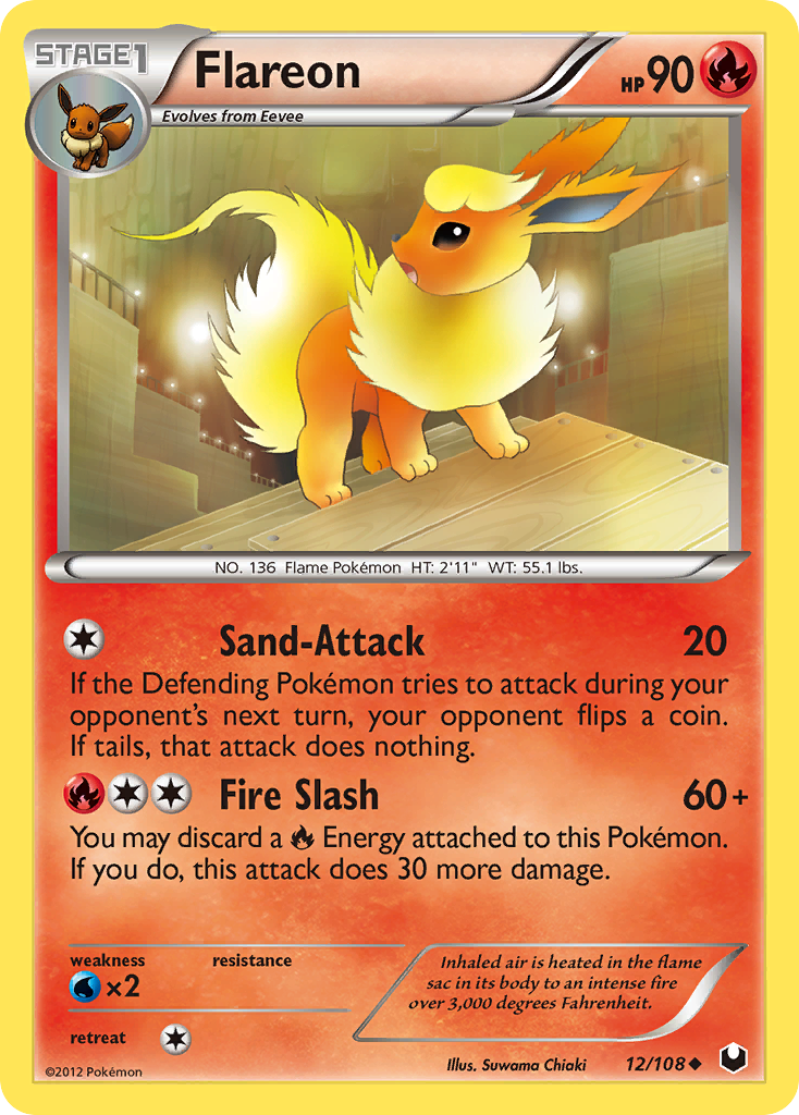 Flareon (12/108) [Black & White: Dark Explorers] | Gam3 Escape