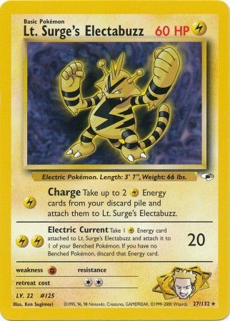 Lt. Surge's Electabuzz (27/132) [Gym Heroes Unlimited] | Gam3 Escape