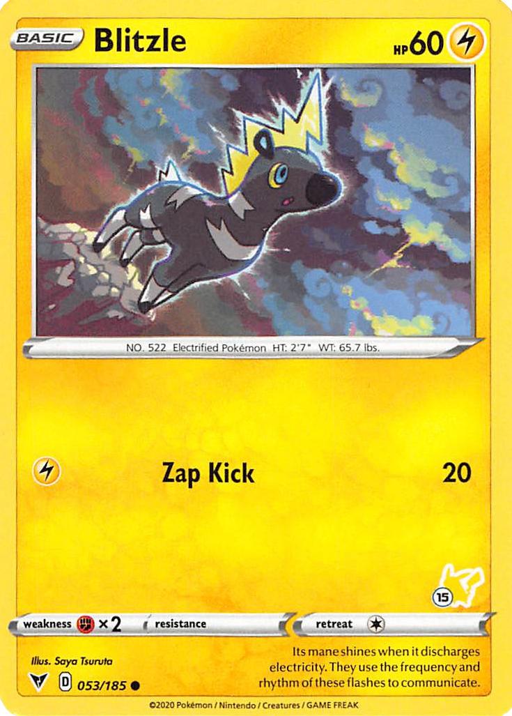 Blitzle (053/185) (Pikachu Stamp #15) [Battle Academy 2022] | Gam3 Escape