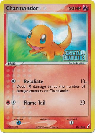 Charmander (48/100) (Stamped) [EX: Crystal Guardians] | Gam3 Escape