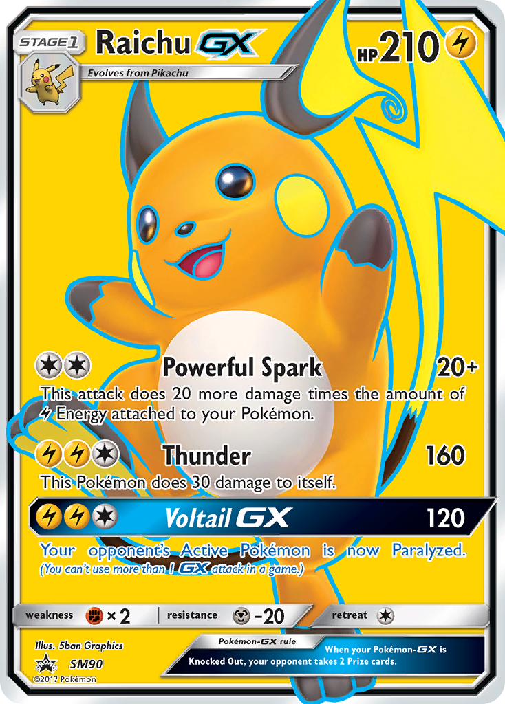 Raichu GX (SM90) [Sun & Moon: Black Star Promos] | Gam3 Escape