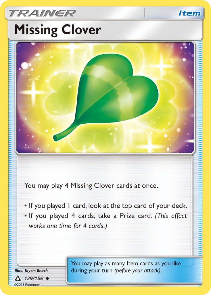 Missing Clover (129/156) [Sun & Moon: Ultra Prism] | Gam3 Escape