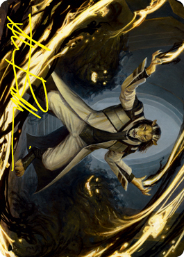 Leonin Lightscribe Art Card (Gold-Stamped Signature) [Strixhaven: School of Mages Art Series] | Gam3 Escape