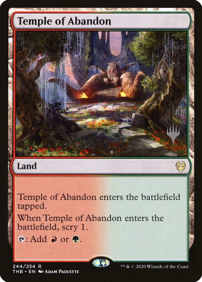 Temple of Abandon (Promo Pack) [Theros Beyond Death Promos] | Gam3 Escape