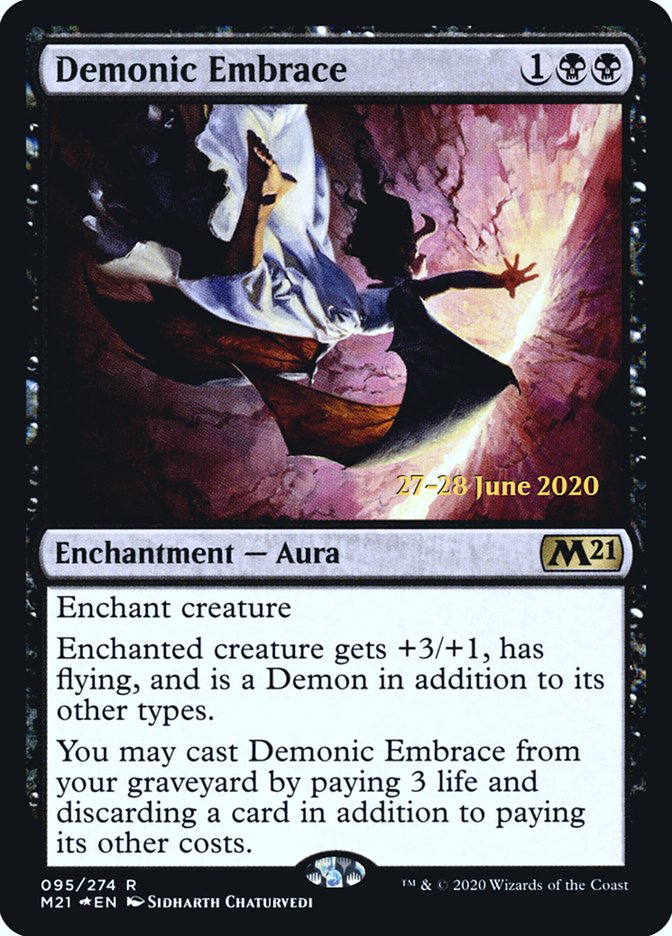 Demonic Embrace  [Core Set 2021 Prerelease Promos] | Gam3 Escape