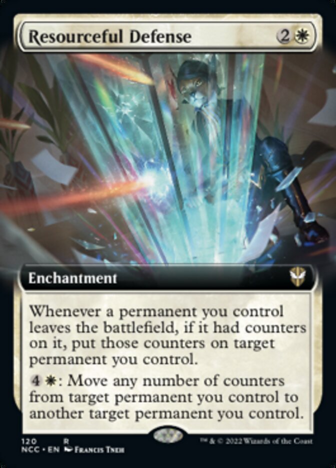 Resourceful Defense (Extended Art) [Streets of New Capenna Commander] | Gam3 Escape