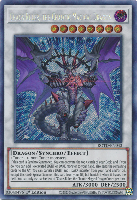 Chaos Ruler, the Chaotic Magical Dragon [ROTD-EN043] Secret Rare | Gam3 Escape