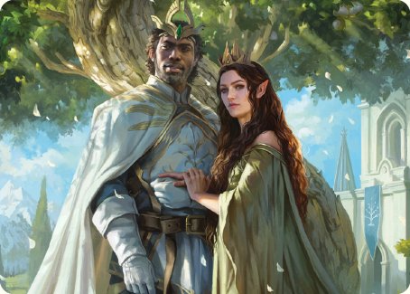 Aragorn and Arwen, Wed Art Card [The Lord of the Rings: Tales of Middle-earth Art Series] | Gam3 Escape