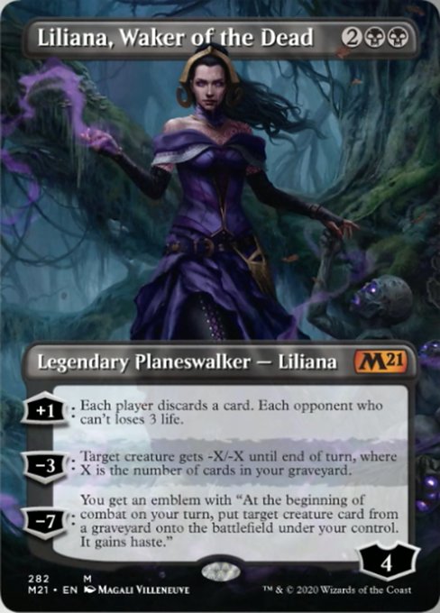 Liliana, Waker of the Dead (Borderless) [Core Set 2021] | Gam3 Escape