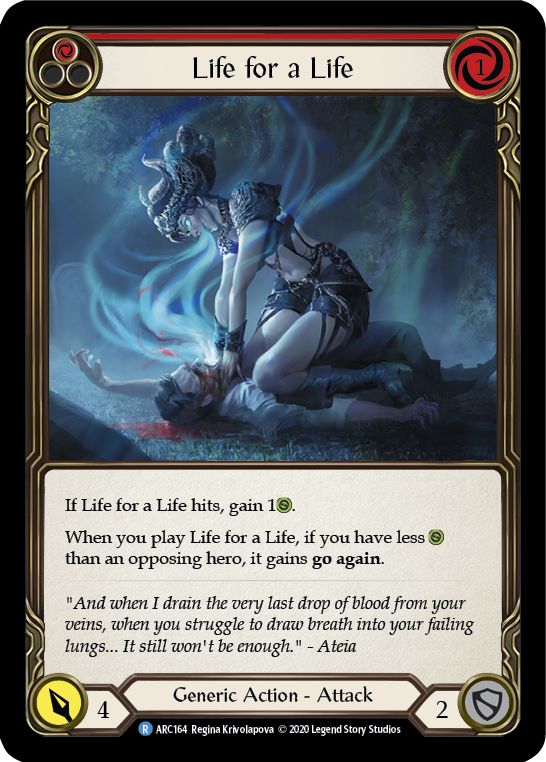 Life for a Life (Red) [ARC164] Unlimited Rainbow Foil | Gam3 Escape