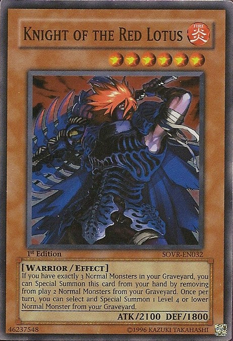 Knight of the Red Lotus [SOVR-EN032] Super Rare | Gam3 Escape