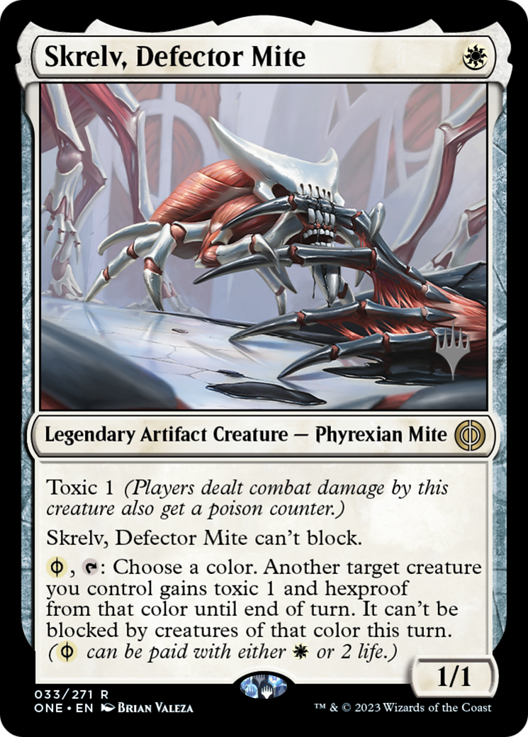 Skrelv, Defector Mite (Promo Pack) [Phyrexia: All Will Be One Promos] | Gam3 Escape