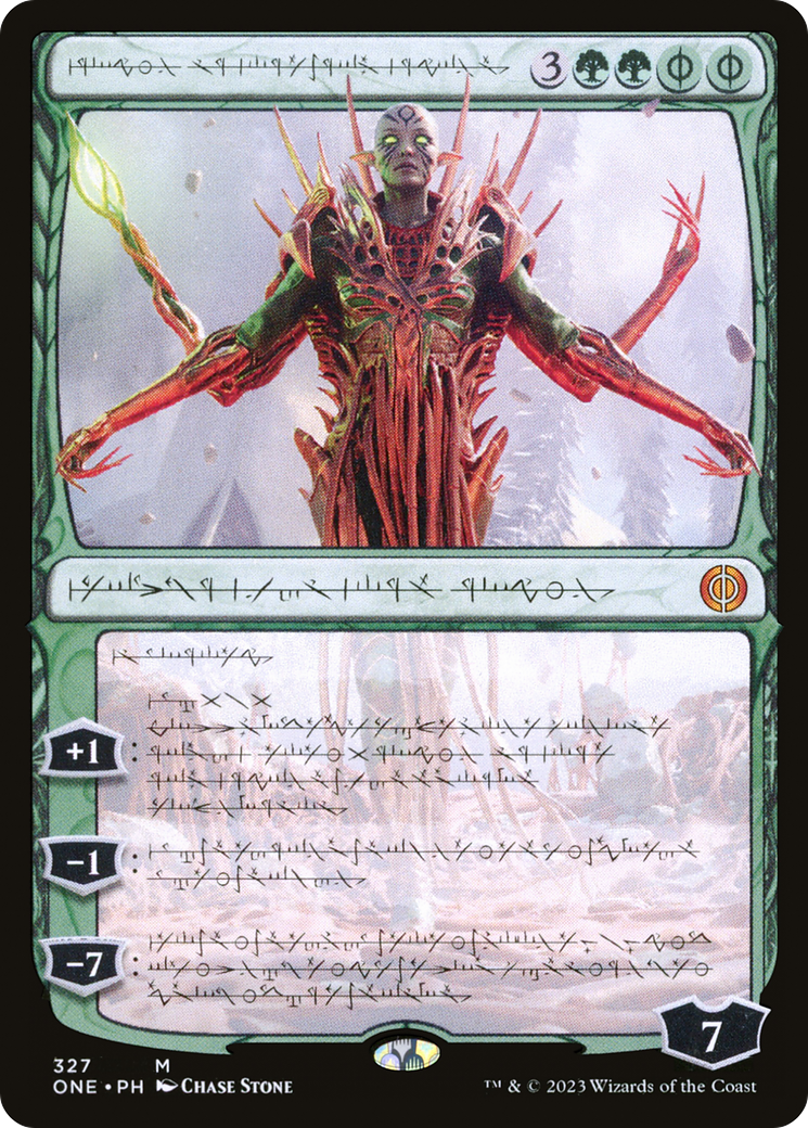 Nissa, Ascended Animist (Phyrexian) [Phyrexia: All Will Be One] | Gam3 Escape