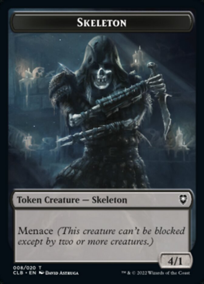 Treasure // Skeleton Double-sided Token [Commander Legends: Battle for Baldur's Gate Tokens] | Gam3 Escape