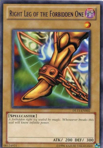 Right Leg of the Forbidden One (Red) [DL11-EN002] Rare | Gam3 Escape