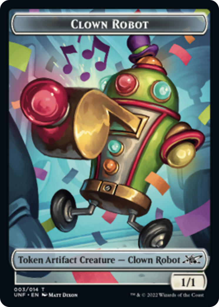 Clown Robot (003) // Food (010) Double-sided Token [Unfinity Tokens] | Gam3 Escape