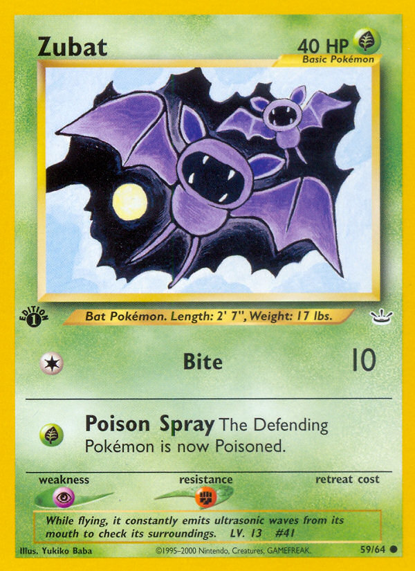 Zubat (59/64) [Neo Revelation 1st Edition] | Gam3 Escape