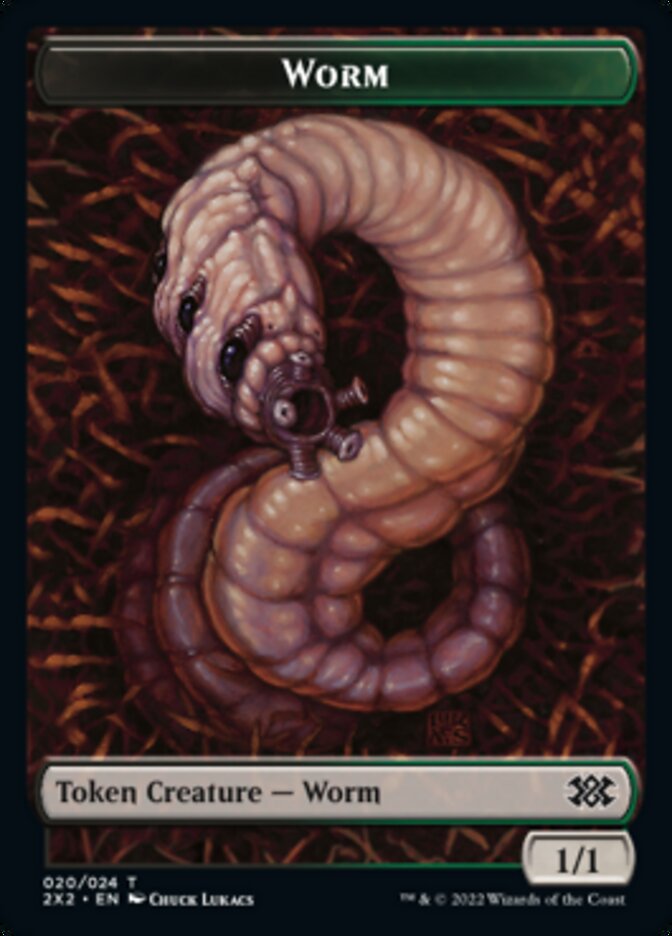 Worm // Vampire Double-sided Token [Double Masters 2022 Tokens] | Gam3 Escape