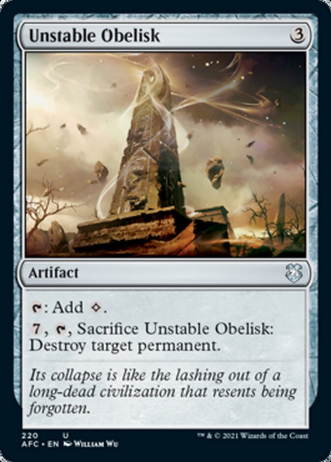 Unstable Obelisk [Dungeons & Dragons: Adventures in the Forgotten Realms Commander] | Gam3 Escape